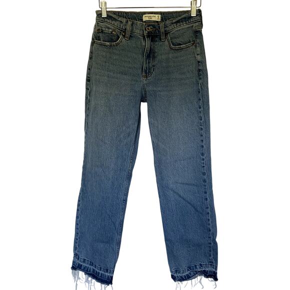 Abercrombie & Fitch medium wash the baggy low rise women's size 25 curve love - Picture 1 of 9